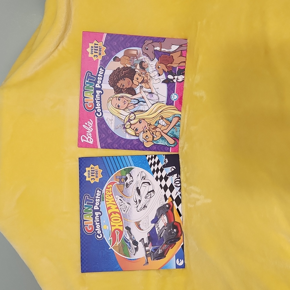 BARBIE AND/OR HOTWHEELS COLORING POSTERS.